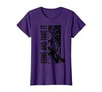 Vieni e Prendi - Pistola Liberty del Secondo emendamento PRO Guns Maglietta, Donna, Viola, S