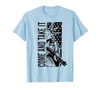 Vieni e Prendi - Pistola Liberty del Secondo emendamento PRO Guns Maglietta, Uomo, Celeste, XXL