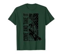 Vieni e Prendi - Pistola Liberty del Secondo emendamento PRO Guns Maglietta, Uomo, Verde Foresta, XXL