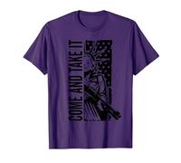 Vieni e Prendi - Pistola Liberty del Secondo emendamento PRO Guns Maglietta, Uomo, Viola, L
