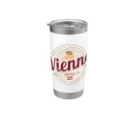 Vienna Austria Capitale vintage Wiener Melange Souvenir Bicchiere termico in acciaio inox doppia parete