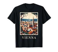 Vienna Austria Europa Città storica Viaggio retrò Maglietta