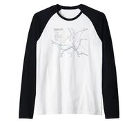Vienna Austria Ferrovia - Souvenir Mappa del Percorso Europa Maglia con Maniche Raglan