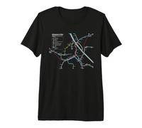 Vienna Austria Ferrovia - Souvenir Mappa del Percorso Europa Maglietta Premium