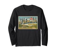 Vienna Austria Vintage Vienna Vienna Poster Art Graphic Maglia a Manica