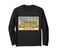 Vienna Austria Vintage Vienna Vienna Poster Art Graphic Maglia a Manica