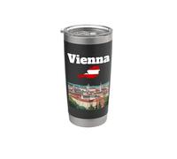 Vienna viaggio souvenir skyline amante Austria mappa bandiera austriaca Bicchiere termico in acciaio inox doppia parete