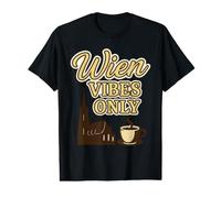 Vienna Vibes Only - Città austriaca Classica e Cultura del caffè Maglietta con Stampa Grafica Economica