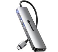 VIENON - Adattatore USB C Hub HDMI, 7 in 1, USB C Hub con 4K HDMI, lettore di schede SD/TF, PD da 100 W, 2 porte USB 3.0, porte dati USB C compatibili per MacBook Pro, XPS e altri dispositivi di tipo