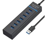 VIENON Hub USB 3.0 Hub dati USB a 7 porte per laptop, Xbox, Flash Drive, HDD, console, stampante, fotocamera, keyborad, mouse