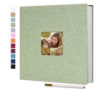 Vienrose Album Foto Autoadesivo Fotos 10X15 Memories Album Portafoto Pagine Bianche e Copertina in Lino Regali Nozze Natale Valentino Regalo di Anniversario Compleanno per bambini