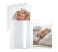 Vienrose Album Fotografico 10x15 Set di 3 Pezzi con Copertina Personalizzabile 26 Tasche per 52 Foto Piccolo Fotolibro Design Portafoto Bambini Matrimonio Viaggio, Trasparente