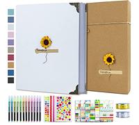 Vienrose Album Fotografico 21x27 cm Fai da Te 3 Anelli Scrapbooking Album 60 Pagine, Adatto a Amici Amanti Bambini Regali di Nozze Anniversario