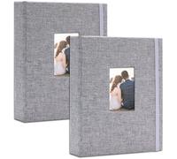 Vienrose Mini Polaroid Album Fotografico Libro 104 Tasche 86 x 54 mm Immagini per Fujifilm Instax Mini 9 11 12 25 26 40 50s 90 Evo Z2300 Fotocamera Istantanea, Polaroid Snap Grigio 2 Confezioni