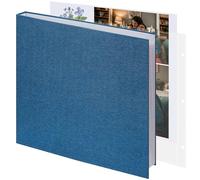 Vienrose Scrapbook 22 x 28 cm Grande Album Fotografico con Raccoglitore ad Anelli a 3 Anelli, Fai da Te Album Fotografico con 30 Fogli e 60 Pagine per Matrimonio Compleanno Bambino Viaggio Blu