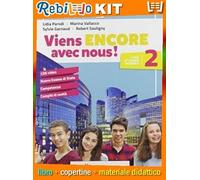 VIENS ENCORE AVEC NOUS! LIVRE ÉLÈVE ET CAHIER D'EXERCICES 2 + CARTES MENTALES 2 (9788853018618) - Libro Scolastico + Kit Scuola con Copertine Rebillo
