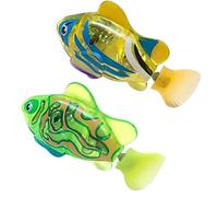 Vientiane 2 Pezzi Pesce Riutilizzabile Robot da Bagno, Giocattolo di Plastica Rosa e Blu