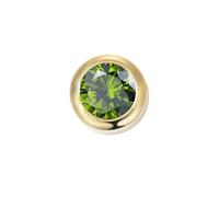 VIEPGJ Ciondolo con pietra portafortuna da 6 mm, accessori fai da te, collana, ciondolo, 12 colori, acciaio inossidabile, strass, gioielli da donna all'ingrosso - agosto - peridoto - colore oro