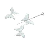 VIEPGJ Perline di madreperla colorate tinte, ciondolo a forma di simpatico coniglio e gatto, in conchiglia naturale, per la creazione di gioielli fai da te, braccialetti - N. 35 (14X20 MM) - 5 pezzi