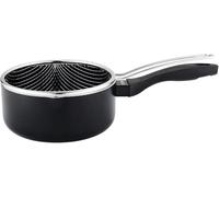 VIER - Casseruola Friggitrice a induzione Alluminio antiaderente Ø 16 cm, cap. 1,61 litri (56,6 Oz), base a induzione adatta a tutti i tipi di cucine, manico ergonomico isolante, beccuccio versatore.
