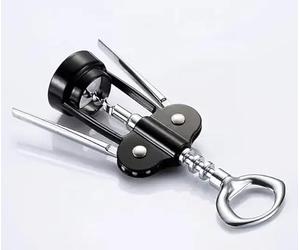 VIER - Cavatappi manuale a doppia leva, realizzato in acciaio legato Tiro spesso e finitura a punta per facilità d'uso. Robusto, non si deteriora nel tempo o a causa di un uso intensivo.