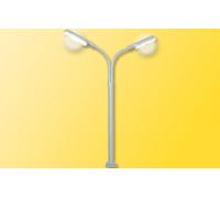 Viessmann 60951 Lampione Stradale Doppio, Presa a Contatto, 2 Leds Bianco, H0