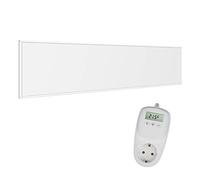 Viesta CF360 120x30 cm Pannello ad infrarossi per riscaldamento Carbon Crystal (tecnologia più recente) ultrasottile per soffitti - 360 Watt + Viesta Termostato TH10