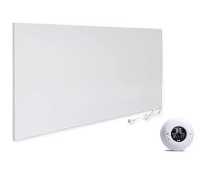 VIESTA® H700 Riscaldamento a infrarossi 700 W - Pannello 60×120 cm, Carbon Crystal, senza cornice, parete/soffitto, IP20, TÜV/GS, protezione surriscaldamento, incl. termostato wireless TH20