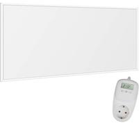 VIESTA® Pannello Riscaldante a Infrarossi con Termostato [INCL. TERMOSTATO TH10] - Radiatore a Infrarossi-Riscaldamento a Infrarossi con Tecnologia Carbon Crystal - Pannello Adatto per il Bagno - 450W