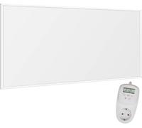 VIESTA® Pannello Riscaldante a Infrarossi con Termostato [INCL. TERMOSTATO TH12] - Radiatore a Infrarossi-Riscaldamento a Infrarossi con Tecnologia Carbon Crystal - Pannello Adatto per il Bagno - 700W