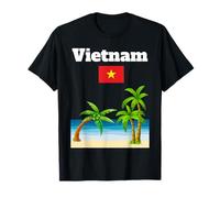 Vietnam Bandiera Spiaggia Amante Vietnamita Souvenir Viaggio Maglietta