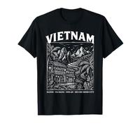Vietnam Viaggi Souvenir Città Vietnamite Vintage Maglietta