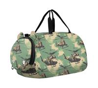 Vietnam War Veterans Day Plane Duffel Borse da palestra con scomparto per scarpe Multifunzionale Weekender Pernottamento Duffel Bag per Viaggi, Nuoto, Danza, Balletto bolsos de viaje para hombre
