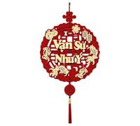 Vietnamese Decorations - Hangable Wall Ornaments | 2026 Festival Pendants with Tassel, Decorative Lanterns with Ribbon, Home and Restaurant Wall Decor for Seasonal Celebrations, Party Display