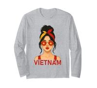Vietnamese Girl Vietnam Flag Vietnamese Girlfriend Wife Maglia a Manica