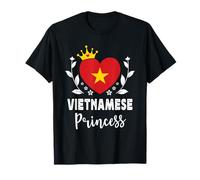 Vietnamese Princess Vietnam Flag Proud Vietnamese Girl Maglietta