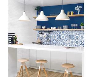 VIETRI DECORO BLU MIX - GRES PORCELLANATO DECORATIVO 22X22 PATCHWORK SAVOIA ITA