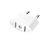 VIEVRE Adattatore US to EU, adattatore a 2 pin, USA Germania, adattatore USA, adattatore UE, America Messico Canada Egitto, Spagna adattatore UE, USA (bianco)