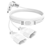 VIEVRE Cavo di alimentazione 3,0 m, prolunga spina europea 2 in 1, spina piatta, spina di tipo C, spina europea 0,75 mm² Max, 2,5 A/250 V per TV PC computer monitor