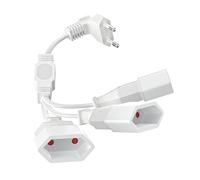 VIEVRE Cavo di prolunga piatto 3 in 1 spina europea, prolunga spina piatta, cavo di alimentazione piatto 250 V, cavo di prolunga piatto 50 cm per TV PC computer monitor
