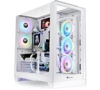 Thermaltake View 390 TG | Telaio Mid Tower | Connettori nascosti compatibili | Pannello laterale curvo TG | 2 ventole CT120 preinstallate | Snow