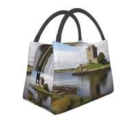 View of The Dunguaire Castle Borsa per il pranzo per donne e uomini adulti Scatola termica per il pranzo riutilizzabile a prova di perdite Borsa per il pranzo di grande capacità Contenitore per