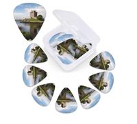 View of the Dunguaire - Plettro per chitarra, confezione da 12 pezzi, con custodia per plettro, 0,46 mm, 0,96 mm, 0,71 mm, accessori per chitarra per basso, chitarre acustiche elettriche e ukulele