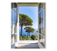 View of the garden, Capri, Italy Poster di Jan Christopher Becke 70 x 90 cm Blu Quadri Decorazione per pareti