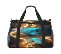 View Under The Moon - Borsa da viaggio a mano, design alla moda, grande capacità di archiviazione, adatta per viaggi di lavoro e brevi viaggi, colore nero, taglia unica