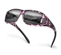 VIEWBETTER Occhiali da sole oversize per le donne polarizzati protezione UV Wrap Around Snap-on occhiali da sole SG0312