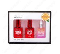 VIEWGEL OPER Top Gel x2 + Vitamin Magic Care SET Trattamento Unghie Coreano N...
