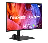 ViewSonic ColorPro VP2786-4K - Monitor per fotografo, 68,6 cm (27") con funzione di calibrazione (4K UHD, IPS, 100% Adobe RGB, ColorPro Wheel, USB-C, HDMI, DP, 5 anni di scambio, colore: Nero