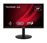 ViewSonic Monitor IPS senza cornice VG2409-MHDU-2 24" FHD 100Hz con hub USB-C, HDMI, DisplayPort, USB, supporto ergonomico per casa e ufficio