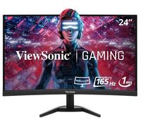 VIEWSONIC Omni VX2418-C 24-inch 1080p 165Hz Curved Gaming Monitor, with 1ms Response Time, AMD FreeSync Premium, 1500R Curve, Integrated Speakers.